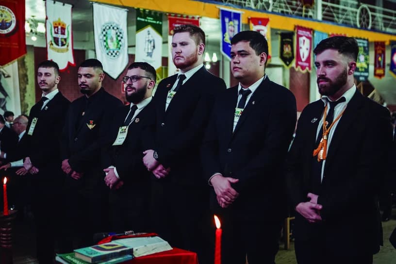 Mateus Dalri em cerimônia da Ordem DeMolay